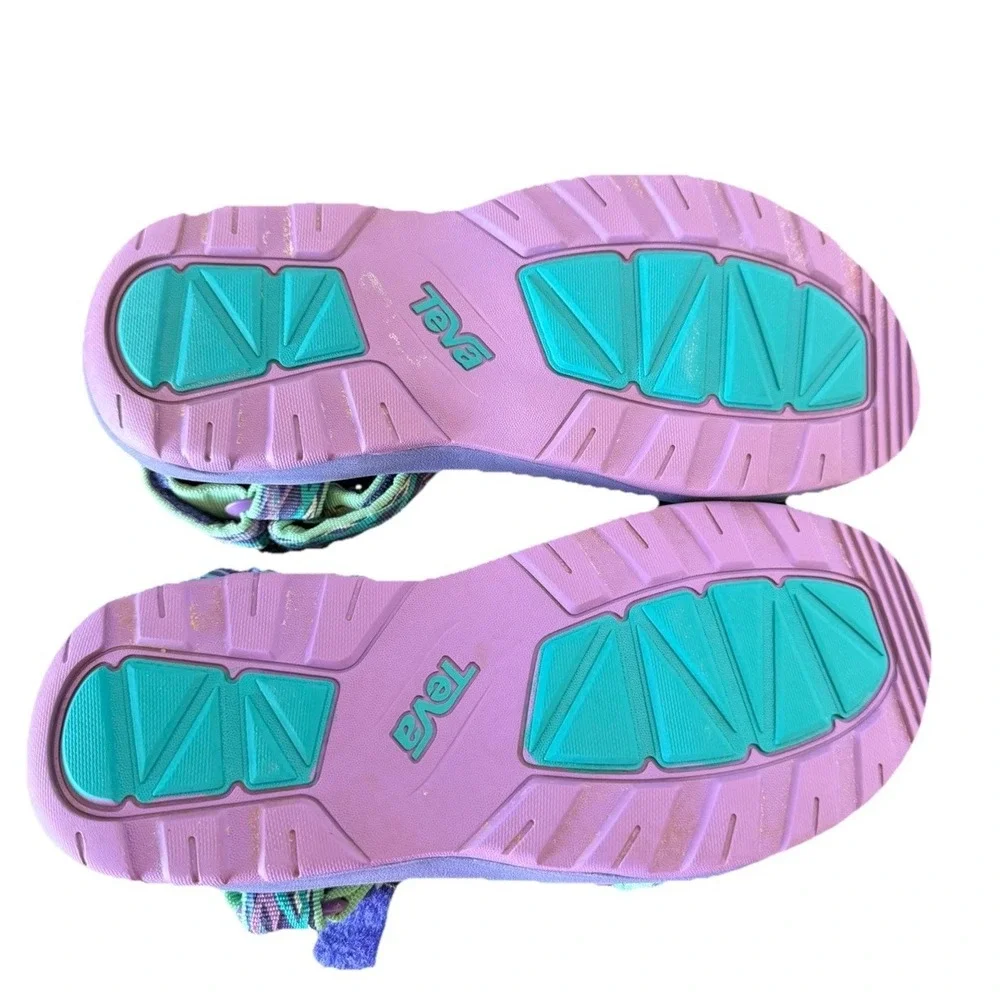 TEVA Big Kids Hurricane XLT Girls Size 7 Delmar Sea Glass Purple Sandals